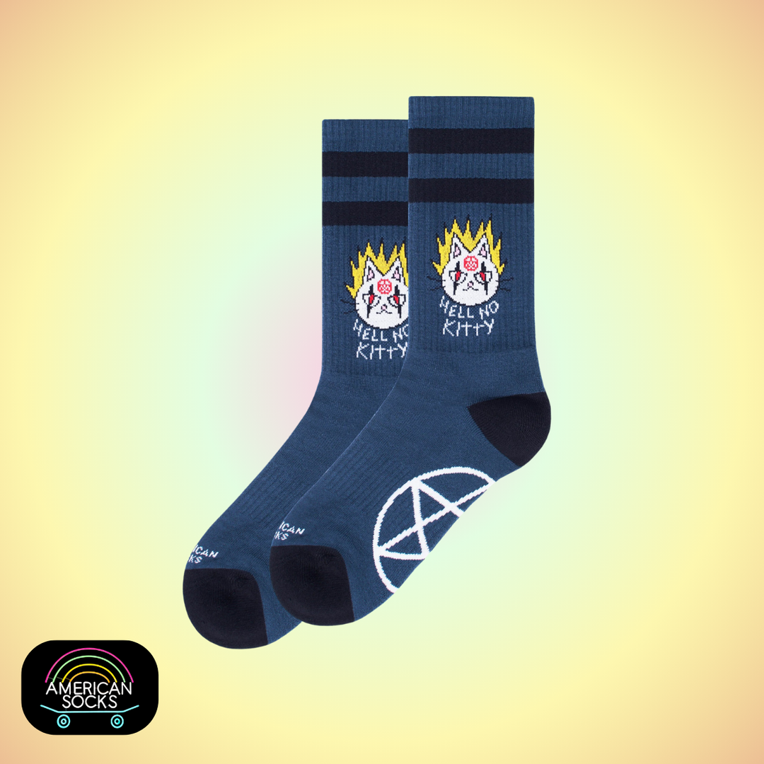 Américan Socks Chaussettes "Hell No Kitty" - Mid High - Taille Unique