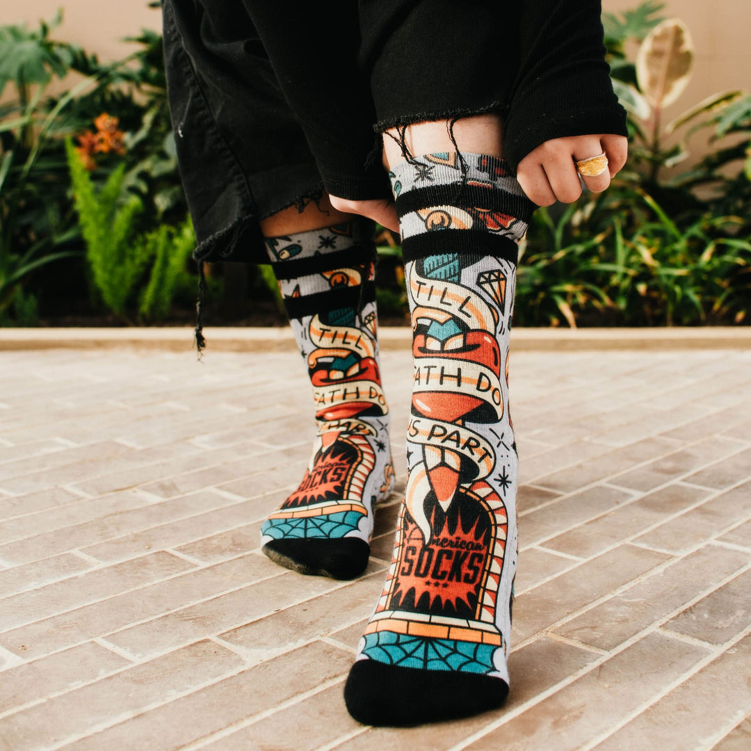 Américan Socks Chaussettes "Till Death Do Us Part" – Mid High - Pau Motors Shop
