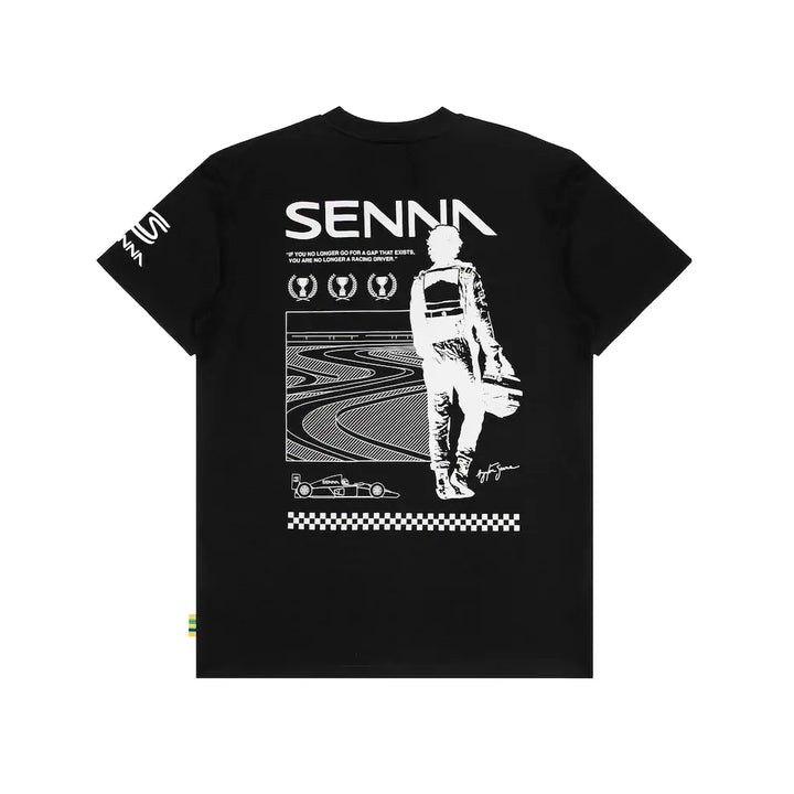 Ayrton Senna Tee Shirt "Champion du monde" Noir - Ayrton Senna Tee Shirt "Champion du monde" Noir. Col ras du cou, coupe régulière, manches courtes. 100% coton tricoté. - Esprit Pilote