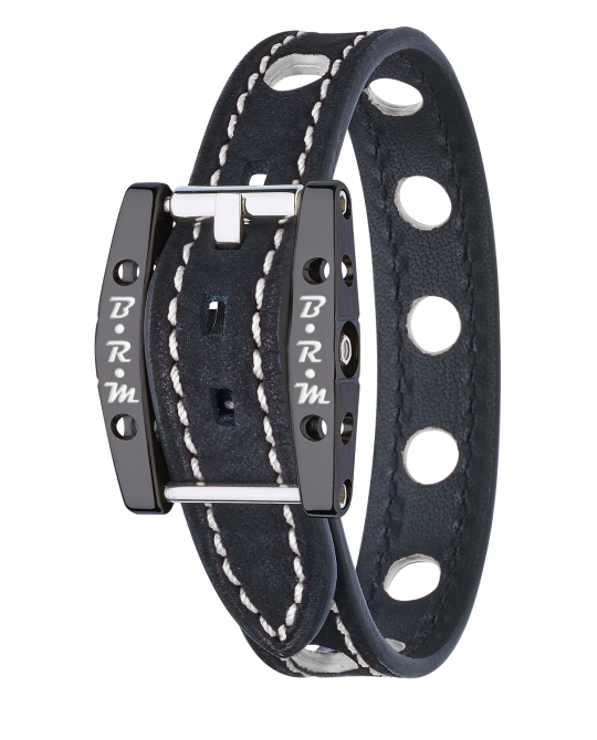 B.R.M Bracelet "Speed" - Alcantara Titane Noir - Pau Motors Shop