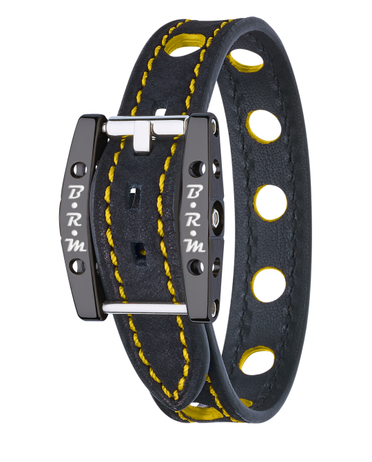 B.R.M Bracelet "Speed" - Alcantara Titane Noir - Pau Motors Shop