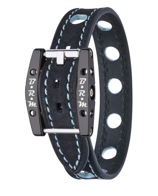 B.R.M Bracelet "Speed" - Alcantara Titane Noir - Pau Motors Shop
