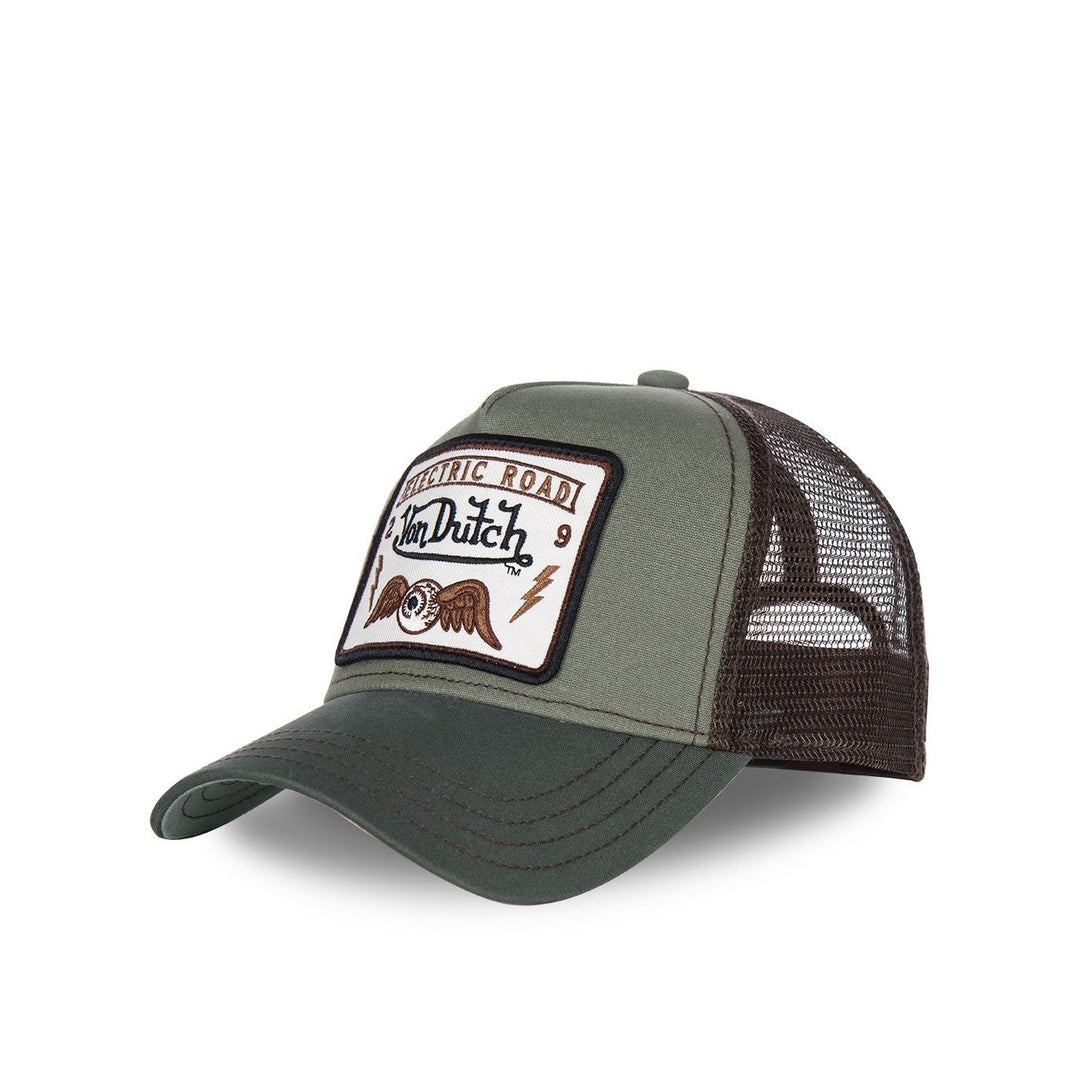 Von Dutch Casquette "Square 6b" - Von Dutch Casquette "Square 6b" - Von Dutch Casquette "Square 6b" – Coloris vert kaki avec visière arrondie bi-colore (intérieur vert clair). - Esprit Pilote