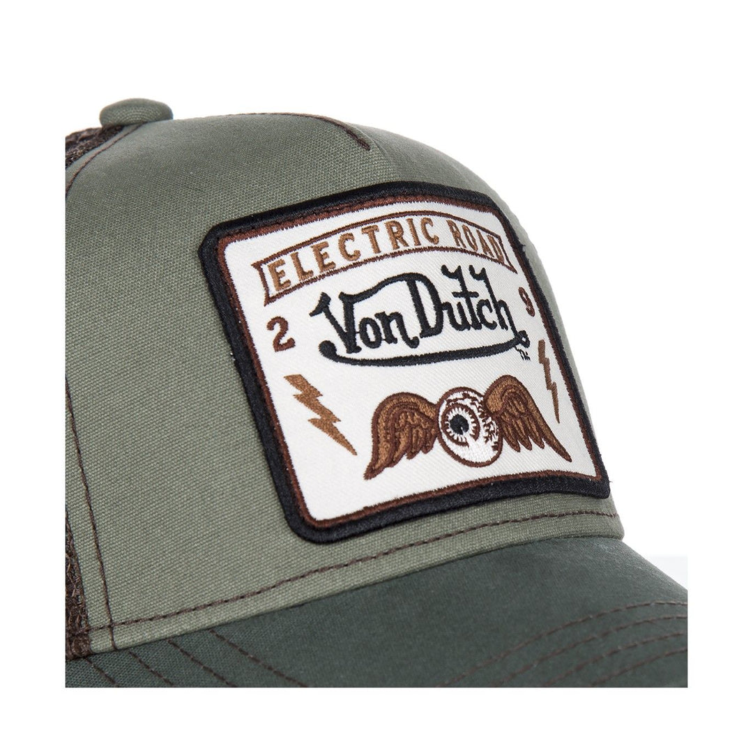 Von Dutch Casquette "Square 6b" - Von Dutch Casquette "Square 6b" - Von Dutch Casquette "Square 6b" – Coloris vert kaki avec visière arrondie bi-colore (intérieur vert clair). - Esprit Pilote