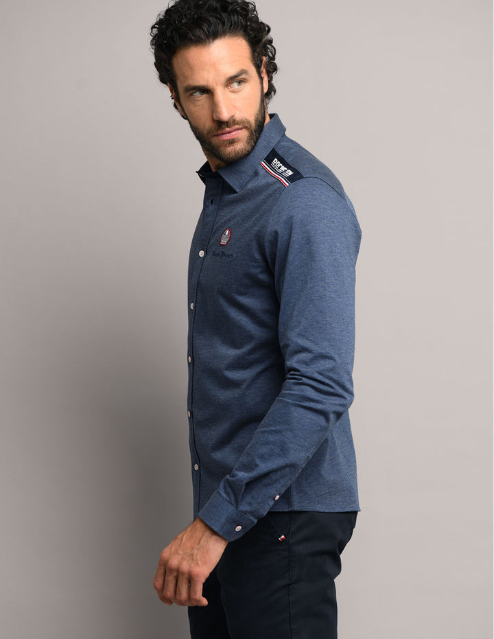 Delahaye Chemise RACING TEAM - Denim - Pau Motors Shop
