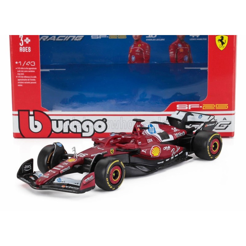 Scuderia Ferrari F1 Miniature SF25 #16 Charles Leclerc Scuderia Ferrari F1 Miniature SF25 16 Charles Leclerc 1:43 Modèle réduit diecast Bburago aux proportions précises et aux finitions de haute qualité. Esprit Pilote