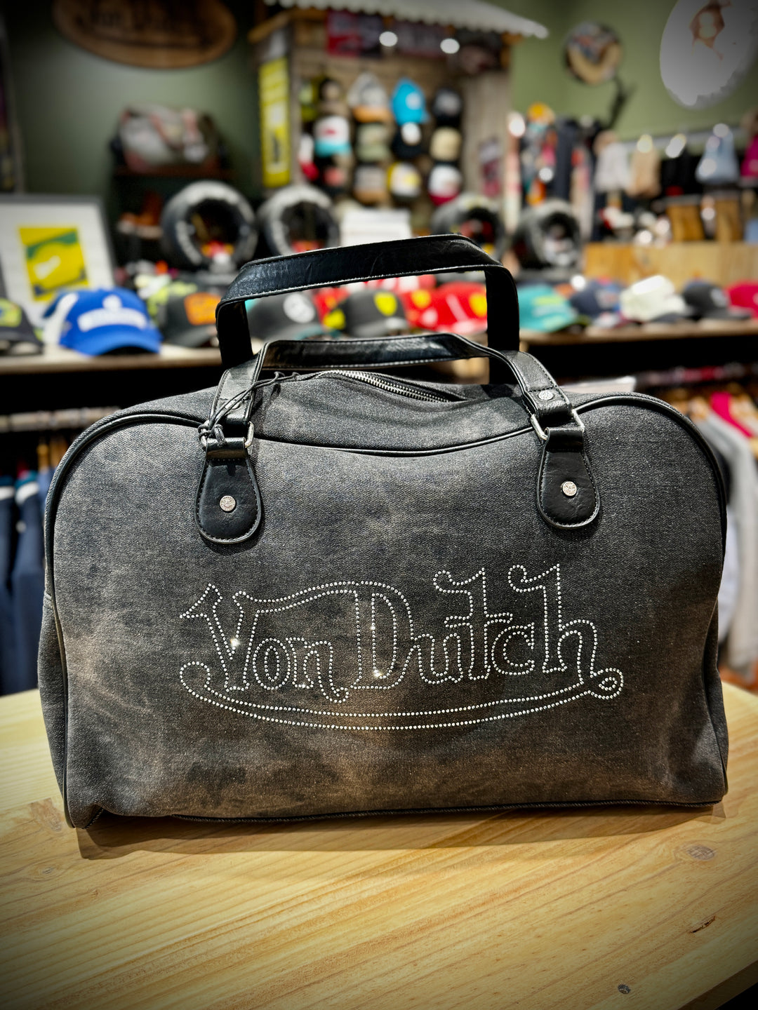 VD Sac de voyage LUCK - Noir délavé - Pau Motors Shop