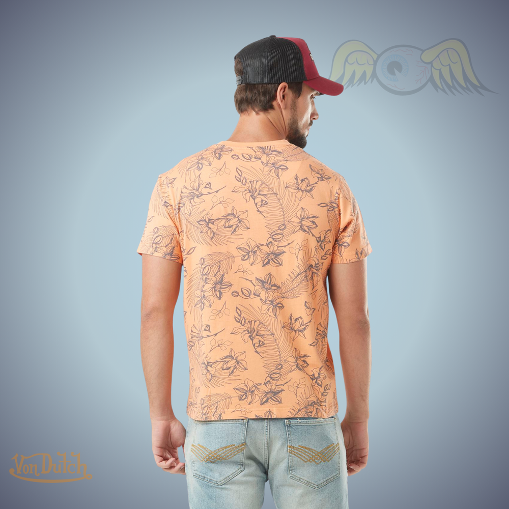 VD Tee Shirt "Front" - Orange - Jusqu'au 3XL - Pau Motors Shop