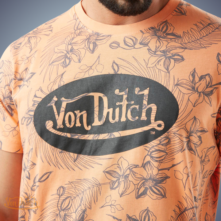 VD Tee Shirt "Front" - Orange - Jusqu'au 3XL - Pau Motors Shop