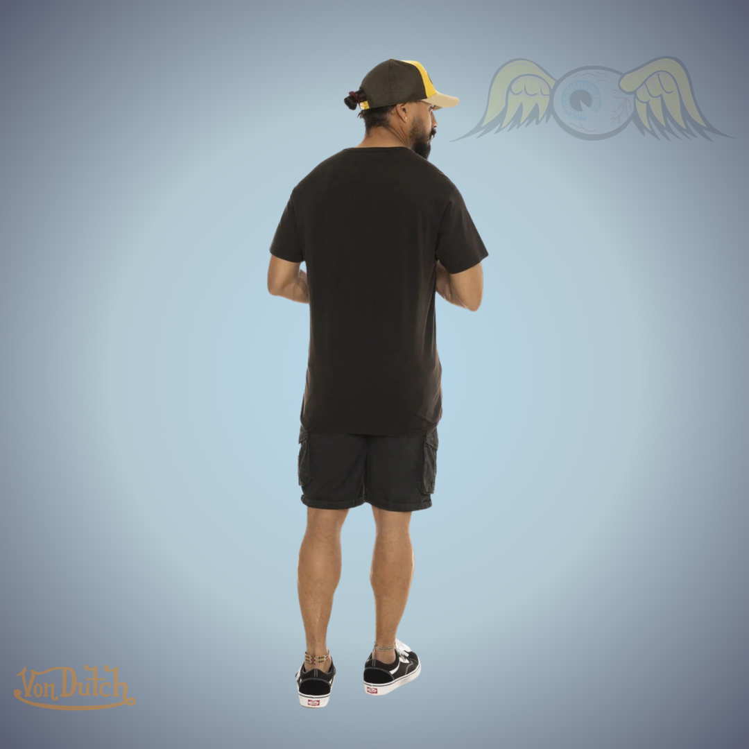 Affirmez votre look avec VD Tee Shirt "Muscle" - Noir - Collection : Muscle Couleur : Noir/Blanc/Bordeau Coupe : Régular Type de manches : Manches courtes Type de col : Col rond Composition : 100% Coton Effet : Flammé Lavage en machine : 30° - Esprit Pilo