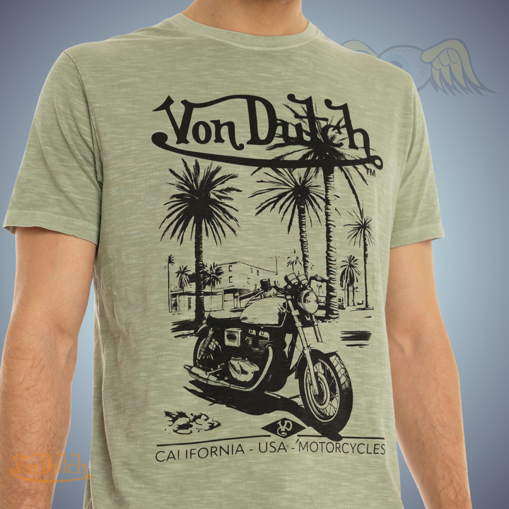 VD Tee Shirt "Socal" - Kaki - Pau Motors Shop