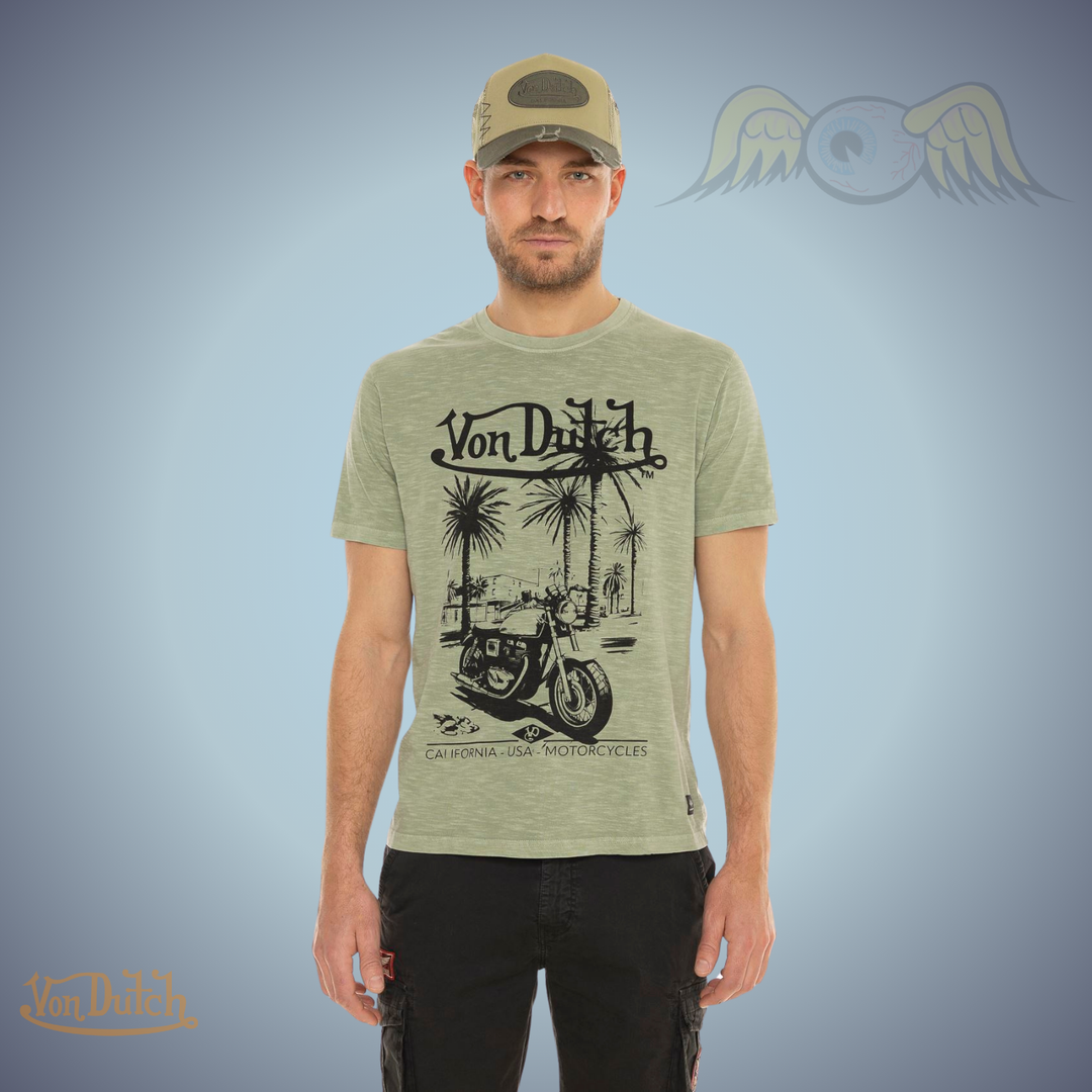 VD Tee Shirt "Socal" - Kaki - Pau Motors Shop