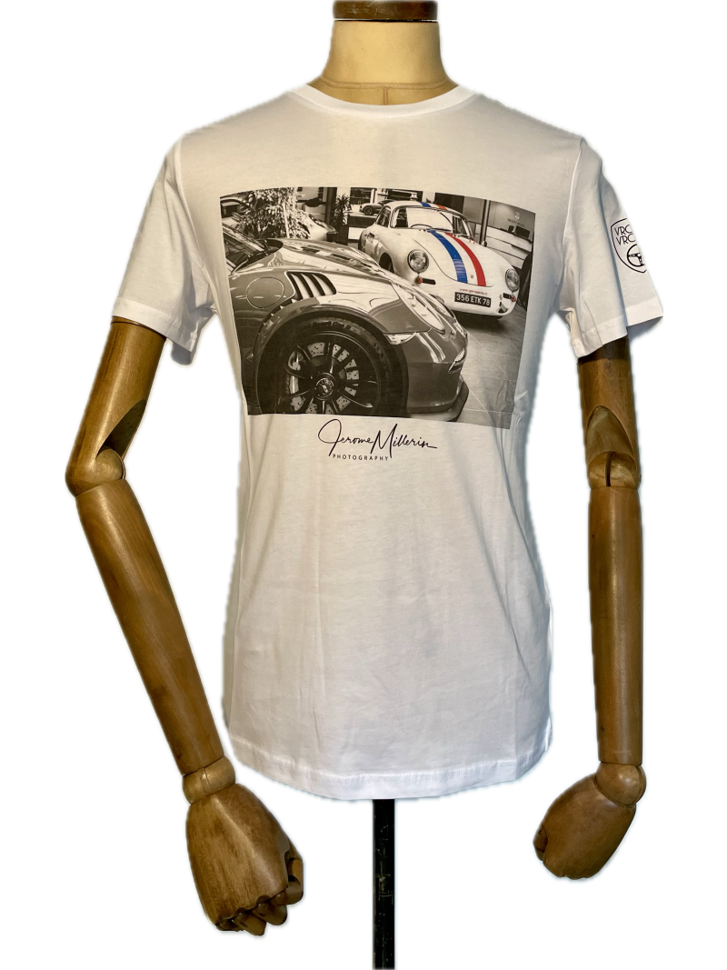 Affirmez votre look avec Vroom Vroom Tee Shirt DUO LEGENDES - BLANC - Blanc pur Unisexe 100% CotonImprimé en France - Esprit Pilote